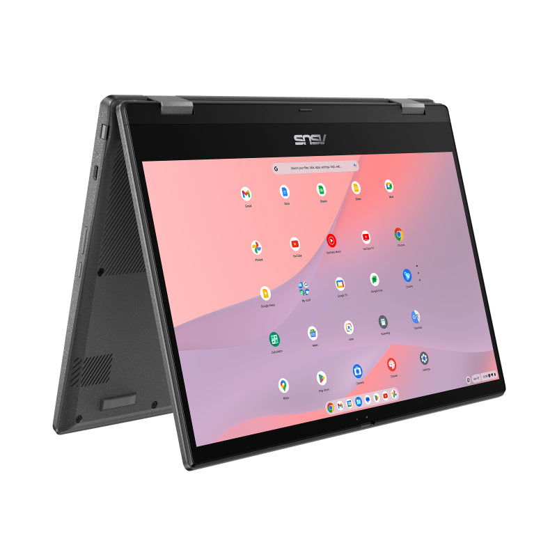 Chromebook CM14 Flip CL1402FM2A-EC0286 - Ordenador Portátil 14" Full HD (MediaTek Kompanio 520, 8GB RAM, 128GB eMMC, ARM Mali-G52 MC2, ChromeOS) Gris Gravidad - Teclado QWERTY español