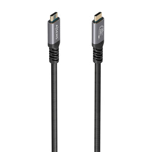 Cable USB 3.2 Gen2x2 Aluminio 20Gbps 8K@30Hz 5A 100W E-Mark, Tipo USB-C/M-USB-C/M, Negro, 3.0m