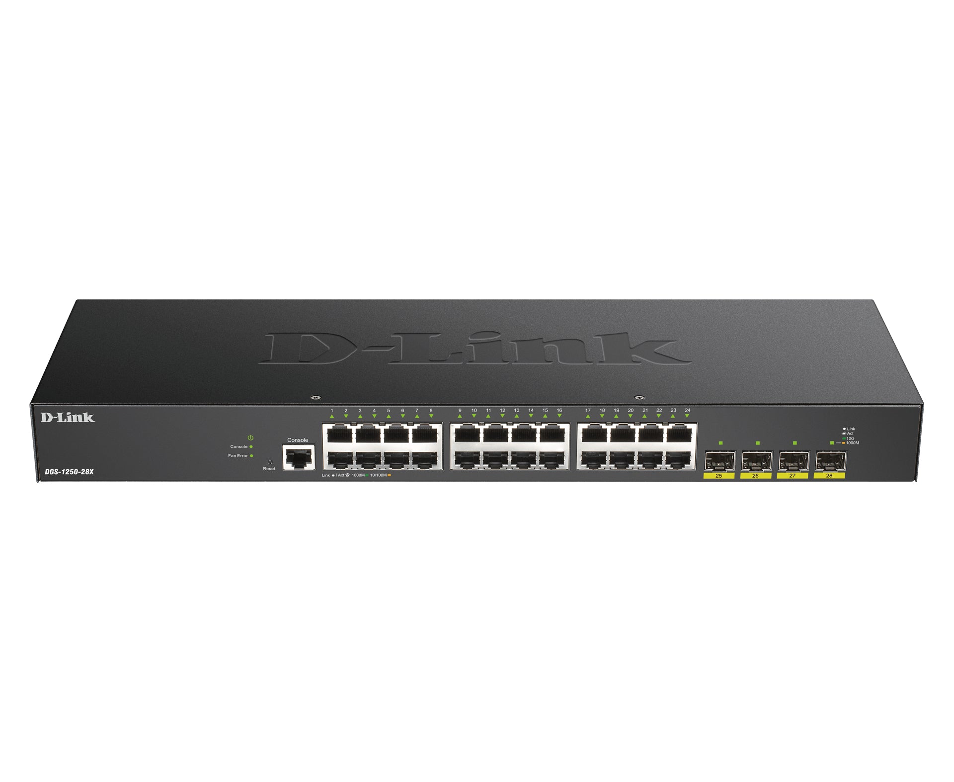 DGS-1250-28X Gestionado L3 Gigabit Ethernet (10/100/1000) Negro