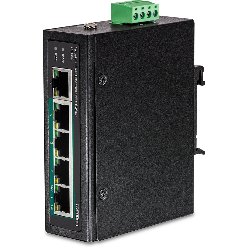 TI-PE50 switch No administrado Fast Ethernet (10/100) Energía sobre Ethernet (PoE) Negro