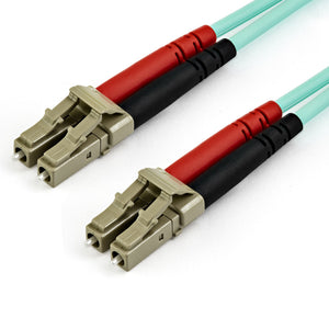 Cable de 10m de Fibra Óptica Multimodo LC/UPC a LC/UPC OM4 - 50/125µm - Fibra LOMMF/VCSEL - Redes de 100G - Cable LSZH - Baja Pérdida de Inserción - Low Insertion Loss