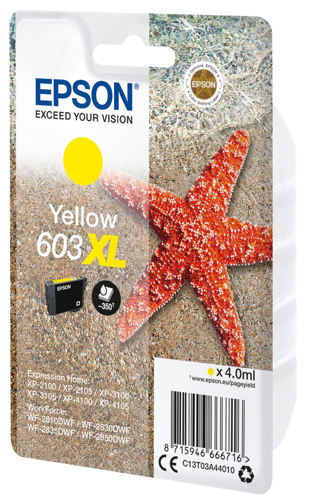 Singlepack Yellow 603XL Ink