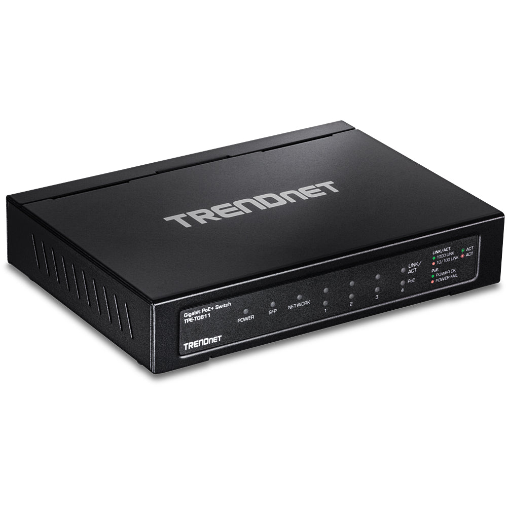 TPE-TG611 switch Gigabit Ethernet (10/100/1000) Energía sobre Ethernet (PoE) Negro