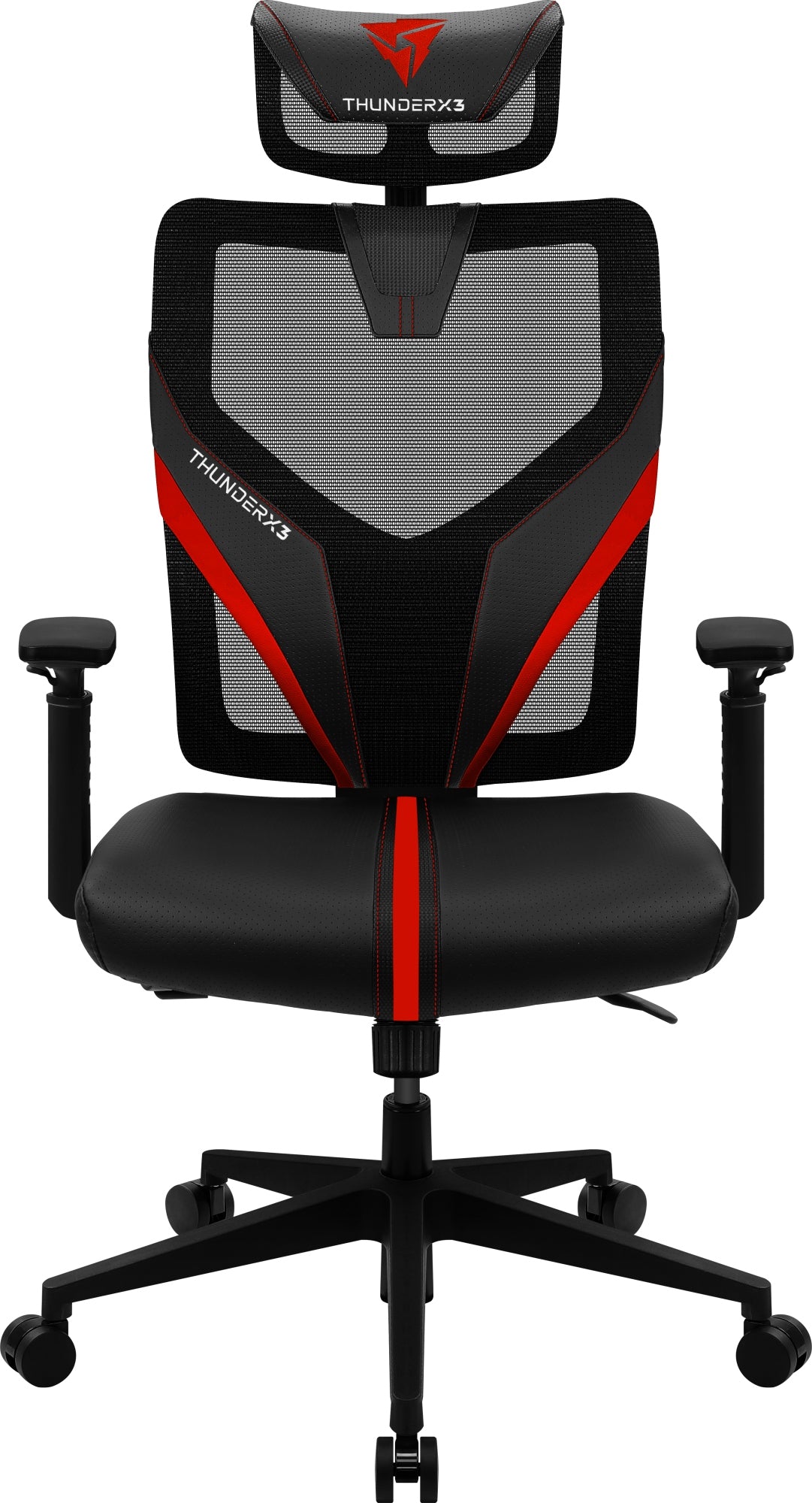 YAMA1 Silla para videojuegos universal Negro, Rojo