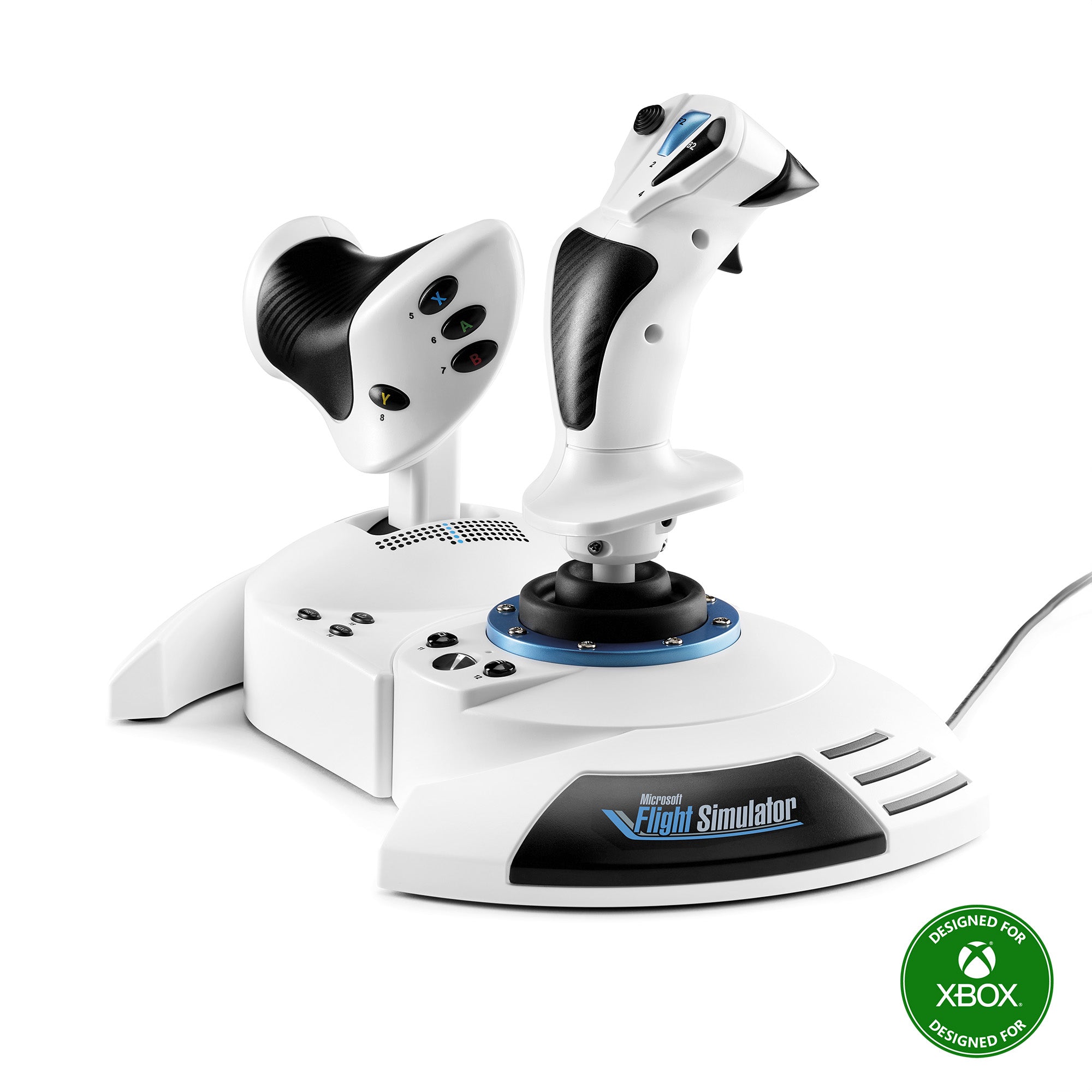 T.Flight Hotas One Microsoft Flight Simulator Edition Negro, Blanco USB Joystick/Palanca de control lateral + cuadrante de aceleración Analógico/Digital PC, Xbox One, Xbox One S, Xbox One X