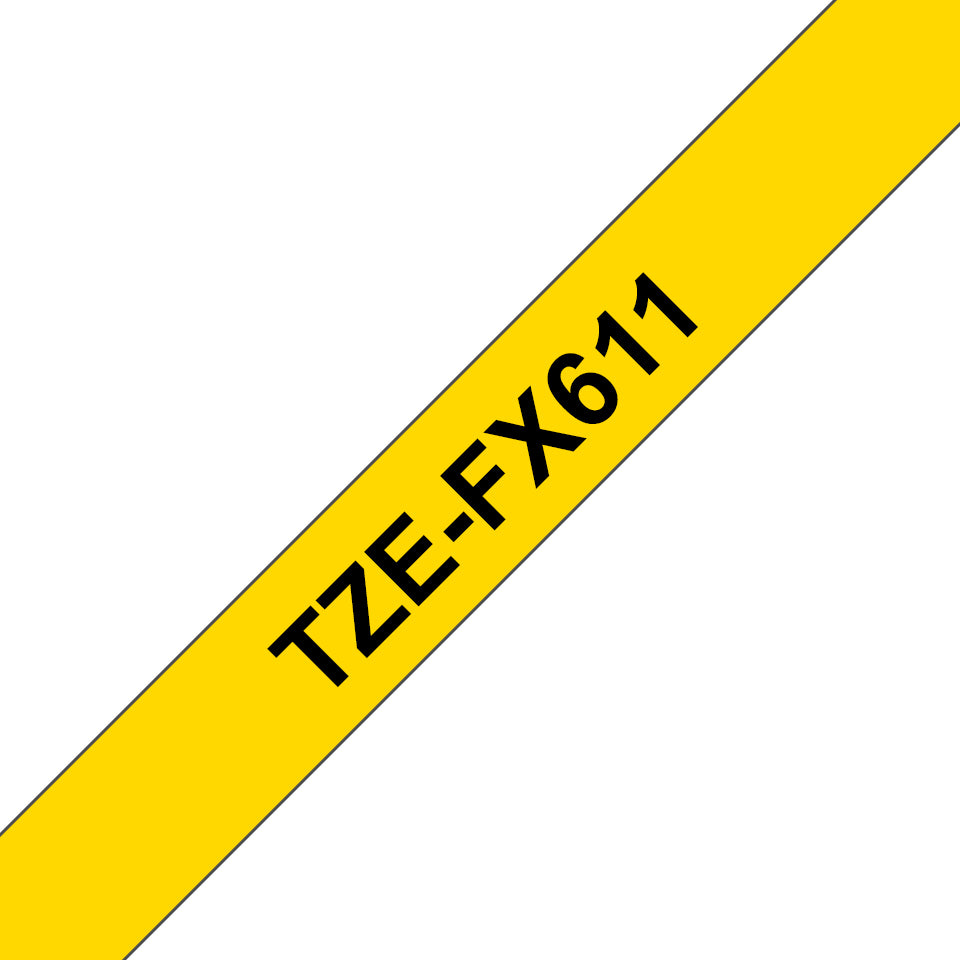 TZE-FX611 cinta para impresora de etiquetas Negro sobre amarillo