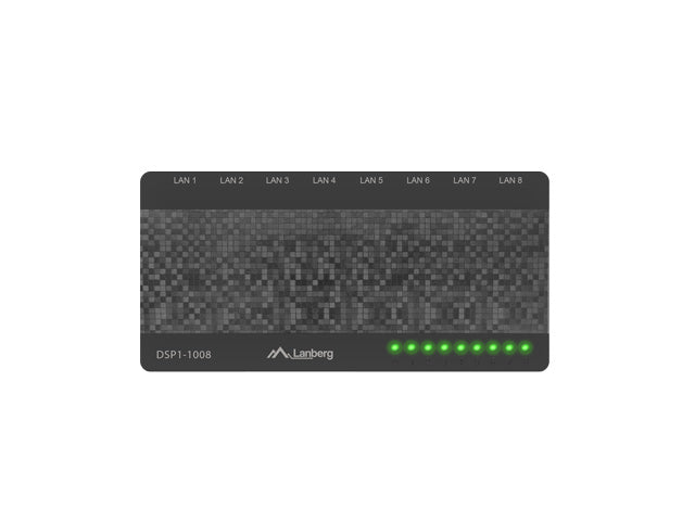 DSP1-1008 switch No administrado Gigabit Ethernet (10/100/1000) Negro, Gris