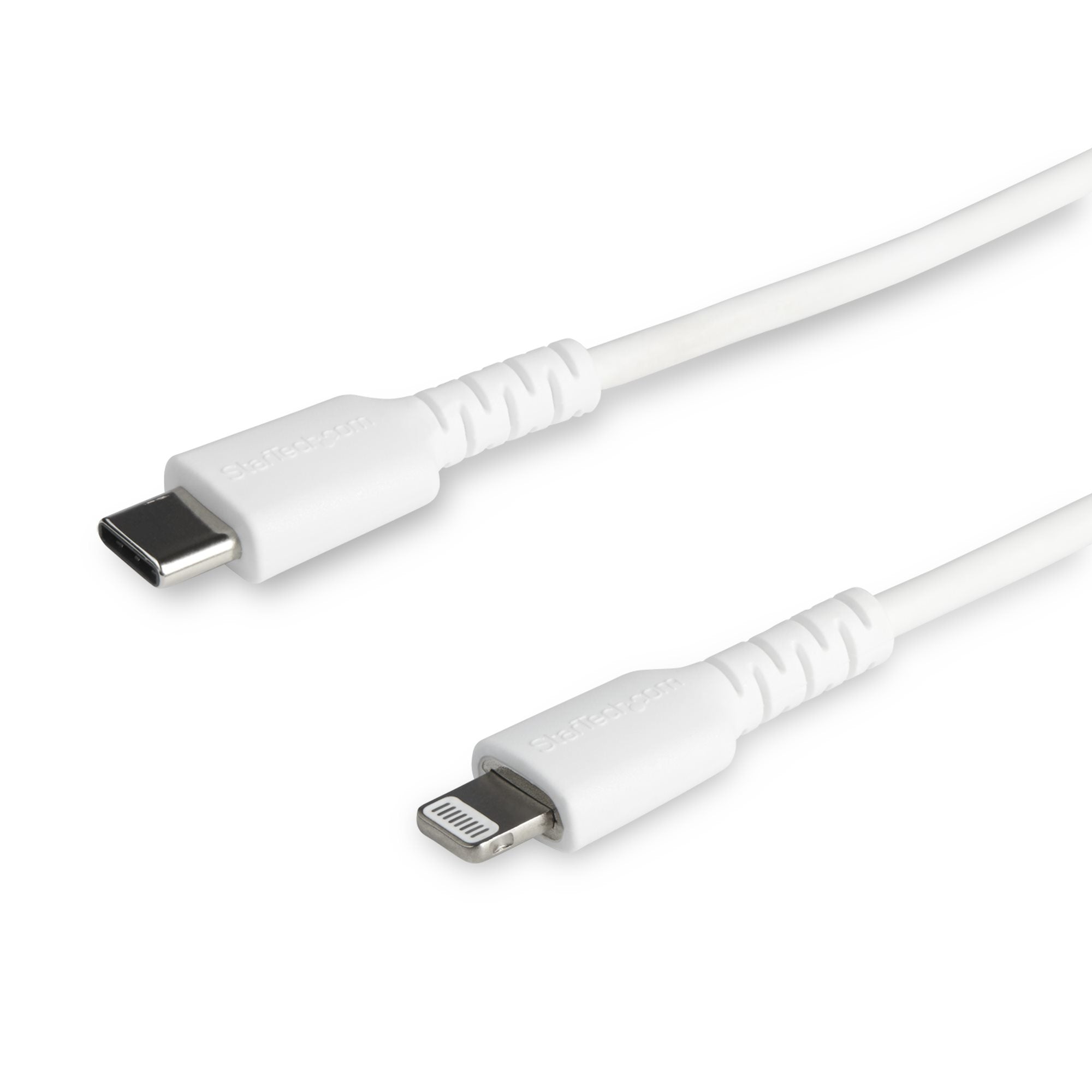 Cable Resistente USB-C a Lightning de 1 m Blanco - Cable de Sincronización y Carga USB Tipo C a Lightning con Fibra de Aramida Resistente - Certificado MFi de Apple - para iPad/iPhone 12