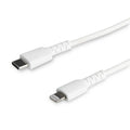 Cable Resistente USB-C a Lightning de 2 m Blanco - Cable de Sincronización y Carga USB Tipo C a Lightning con Fibra de Aramida Resistente - Certificado MFi de Apple - para iPad/iPhone 12