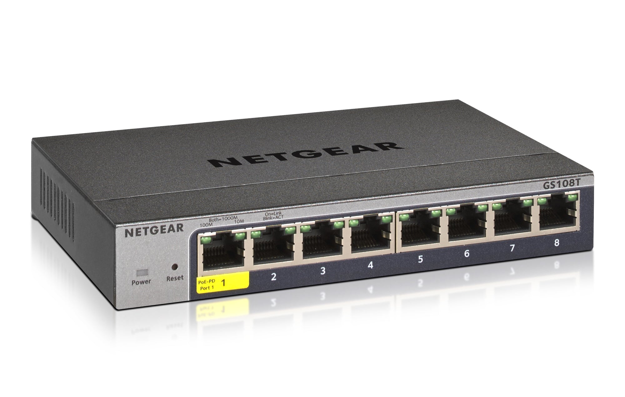 GS108Tv3 Gestionado L2 Gigabit Ethernet (10/100/1000) Gris
