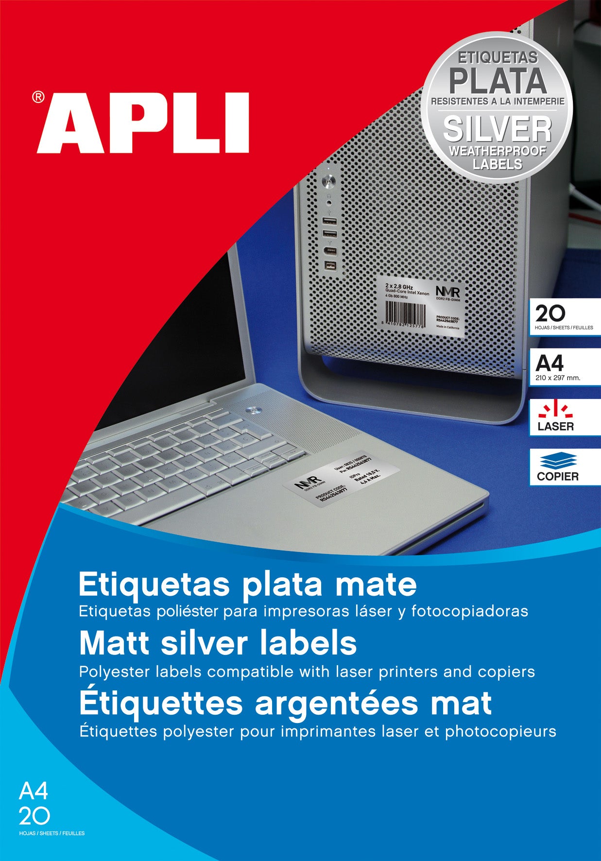 01227 etiqueta de impresora Blanco Etiqueta para impresora autoadhesiva