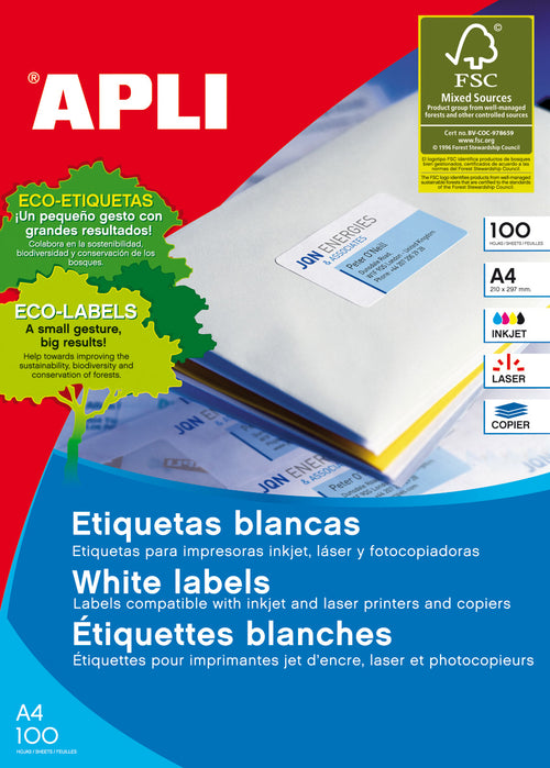 02416 etiqueta de impresora Blanco Etiqueta para impresora autoadhesiva
