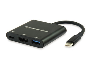 DONN01B base para portátil y replicador de puertos USB 3.2 Gen 1 (3.1 Gen 1) Type-C Negro