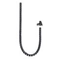 Organizador de cables flexible 25 mm 1.0m, negro