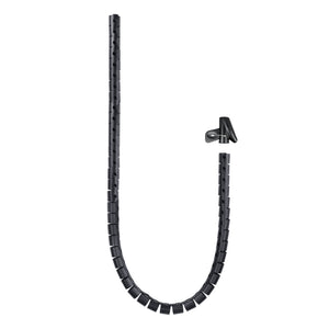 Organizador de cables flexible 25 mm 1.0m, negro