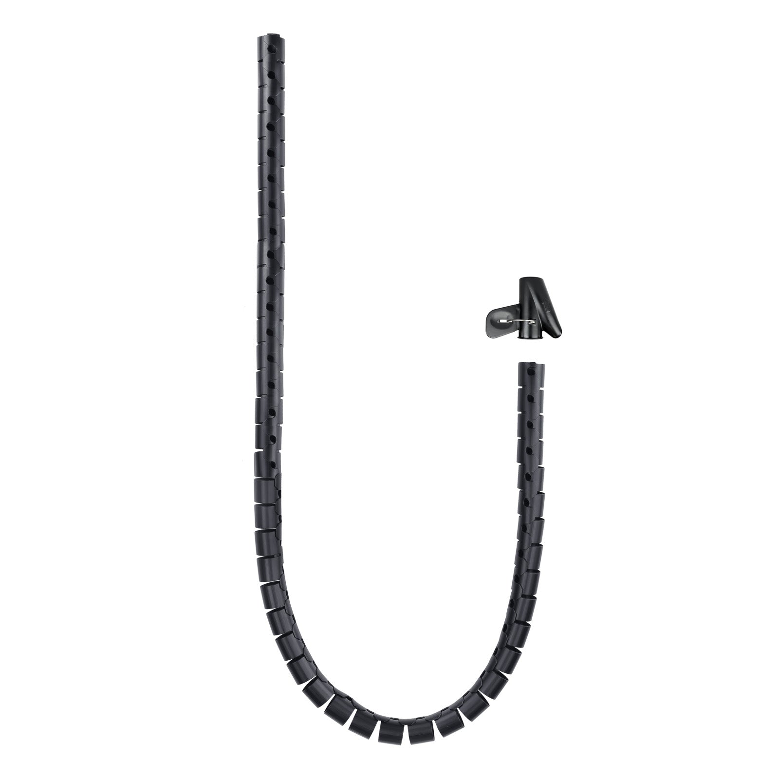 Organizador de cables flexible 25 mm 1.0m, negro