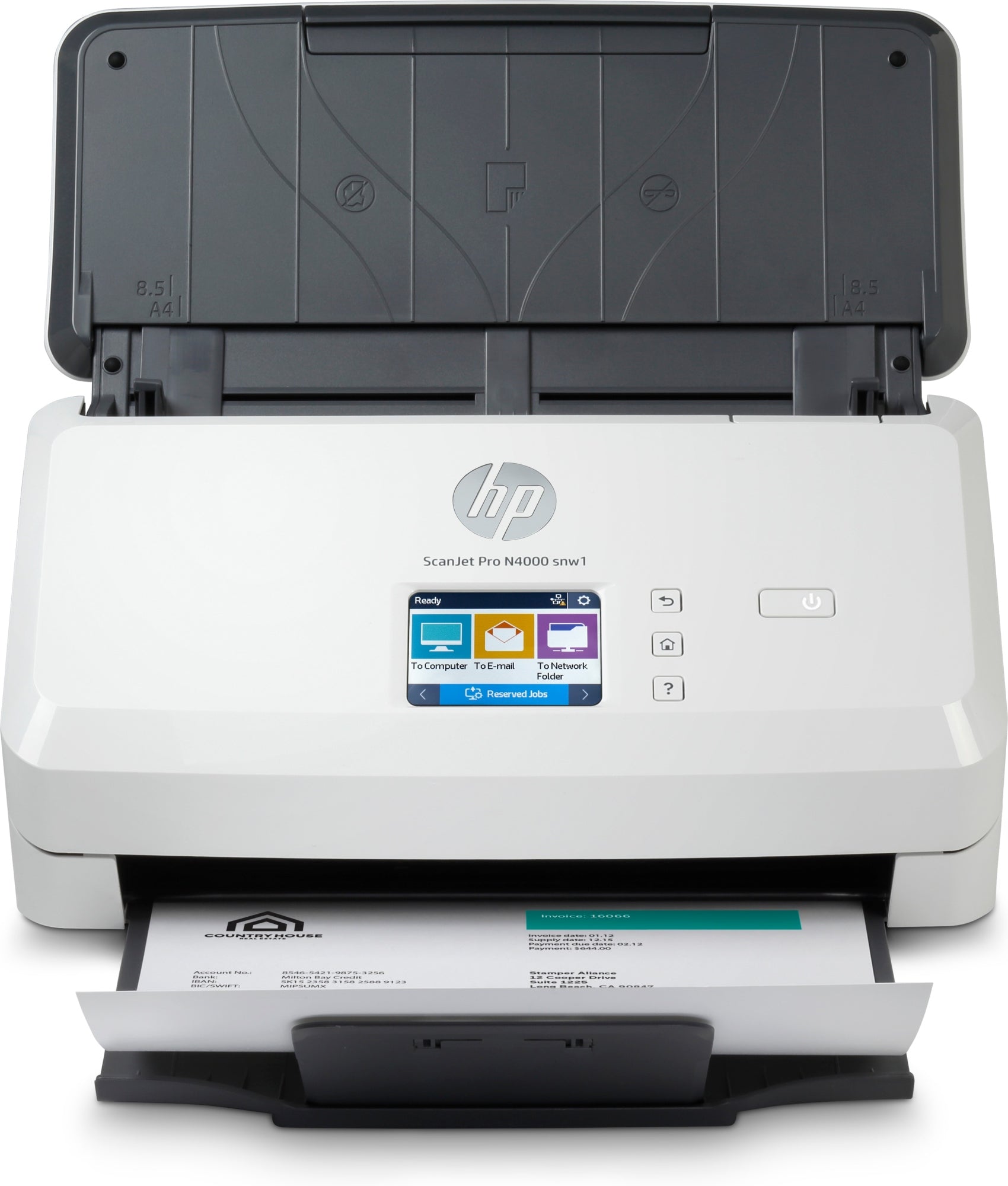 ScanJet Pro N4000 snw1 Escáner alimentado con hojas 600 x 600 DPI A4 Negro, Blanco