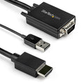 Cable de 2m Adaptador VGA a HDMI - Alimentado por USB - 1080p
