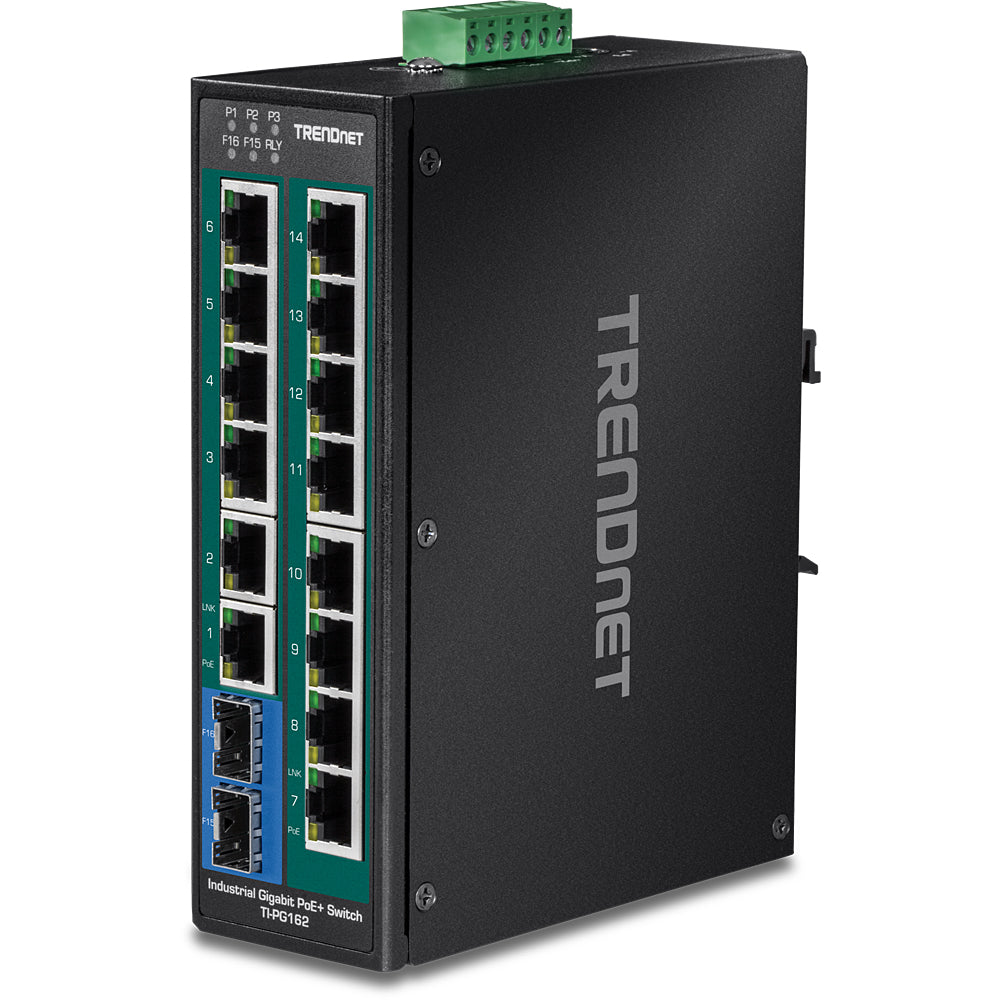 TI-PG162 switch No administrado Gigabit Ethernet (10/100/1000) Energía sobre Ethernet (PoE) Negro