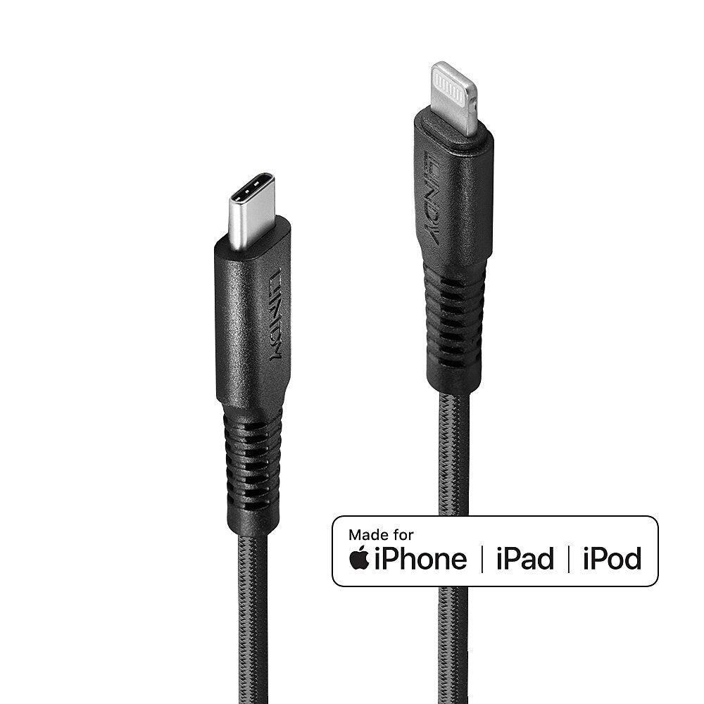 31286 cable de conector Lightning 1 m Negro