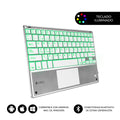 Teclado Bluetooth Smart Backlit BT Keyboard Touchpad Silver