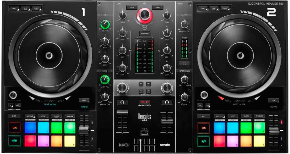 Inpulse 500 DVS (Sistema de vinilo digital) para scratch digital Negro