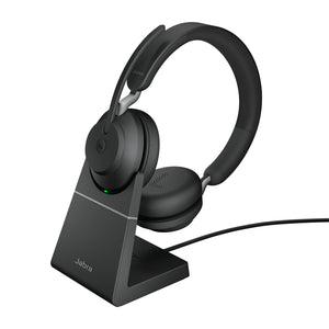 Evolve2 65 Auriculares Inalámbrico Diadema Oficina/Centro de llamadas USB Tipo C Bluetooth Base de carga Negro