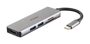 DUB-M530 base para portátil y replicador de puertos Alámbrico USB 3.2 Gen 1 (3.1 Gen 1) Type-C Aluminio
