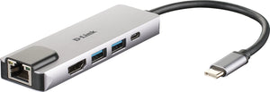 DUB-M520 base para portátil y replicador de puertos Alámbrico Thunderbolt 3 Aluminio
