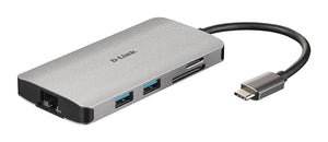 DUB-M810 base para portátil y replicador de puertos Alámbrico USB 3.2 Gen 1 (3.1 Gen 1) Type-C Aluminio