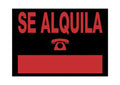 6168 NE señal de información Carta Negro, Rojo PVC 5 pieza(s)