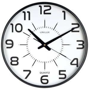 400094487 wall/table clock Pared Quartz clock Alrededor Negro, Transparente