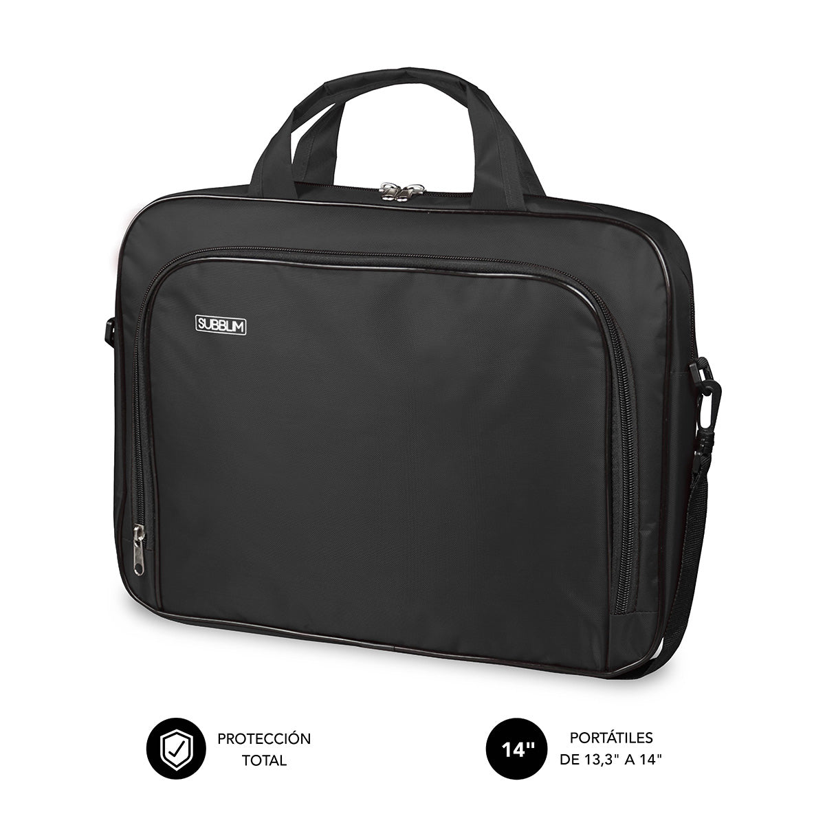 Maletín Ordenador Oxford Laptop Bag 13,3"-14" Black