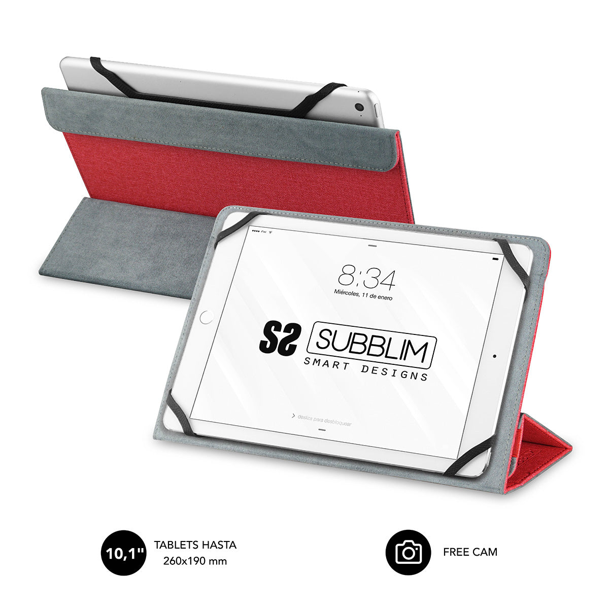Funda Tablet Freecam Case 10,1" Red