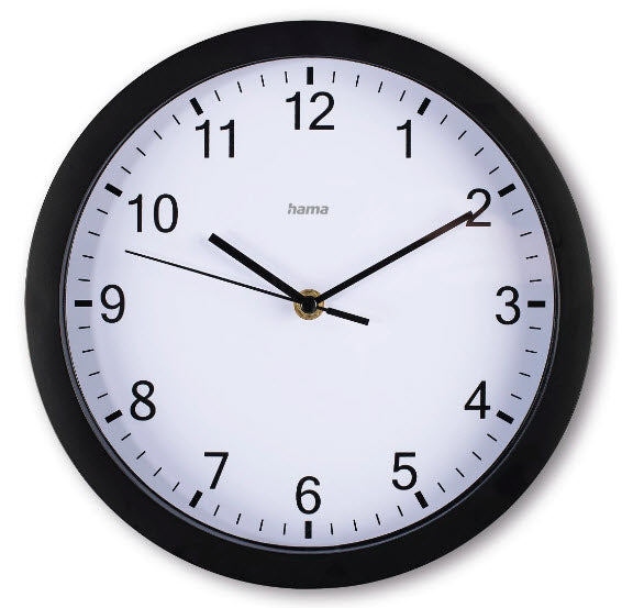 Elba Reloj de cuarzo Alrededor Negro, Blanco