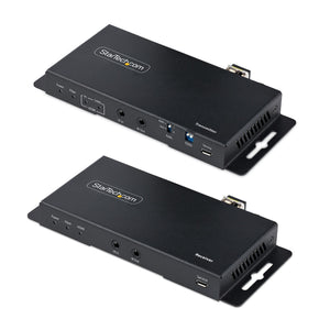 Juego Extensor de HDMI 4K por Fibra - 4K a 60Hz hasta 1km (Monomodo) o 330m (Multimodo) - Fibra Óptica LC - HDR - HDCP - Alargador de Audio/RS232/IR - Receptor Transmisor