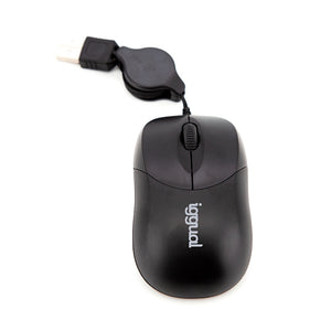 Ratón retráctil COM-BASIC-800DPI negro