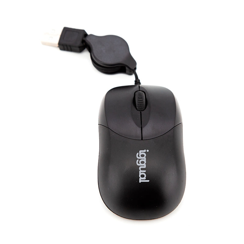 Ratón retráctil COM-BASIC-800DPI negro