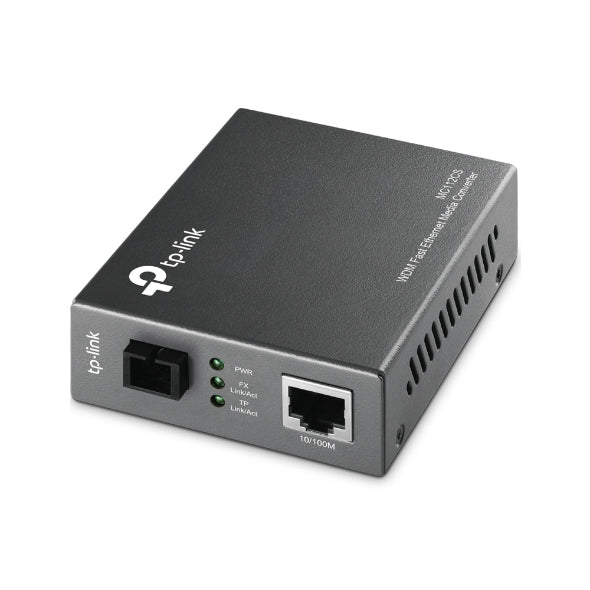 MC112CS convertidor de medio 100 Mbit/s Monomodo Negro