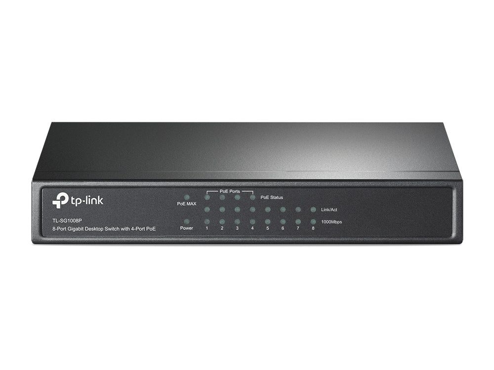 TL-SG1008P Gestionado Gigabit Ethernet (10/100/1000) Energía sobre Ethernet (PoE) Gris