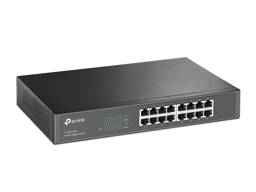 TL-SG1016D No administrado Gigabit Ethernet (10/100/1000) Negro