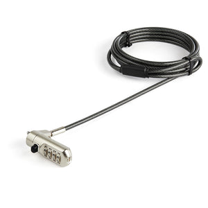 Cable de 2m de Seguridad para Ordenador Portátil - con Candado - para Ranura Nano - de Combinación