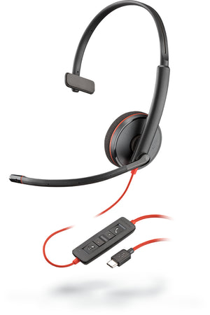 Blackwire C3210 Auriculares Alámbrico Diadema Oficina/Centro de llamadas USB Tipo C Negro