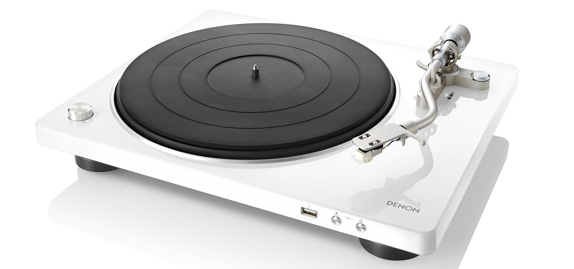 DP-450USB Tocadiscos de tracción por correa Blanco