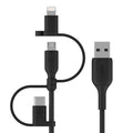 BOOST CHARGE cable USB 1 m USB A USB C/Micro-USB B/Lightning Negro