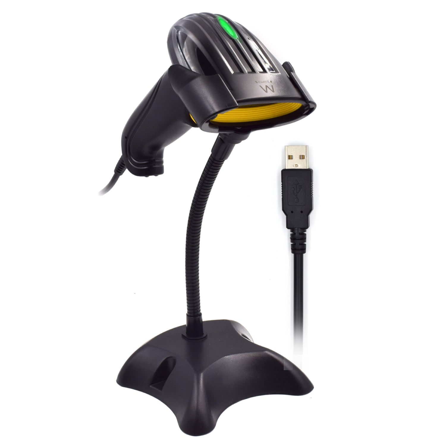 EW3410 lector de código de barras Lector de códigos de barras portátil 1D/2D LED Negro