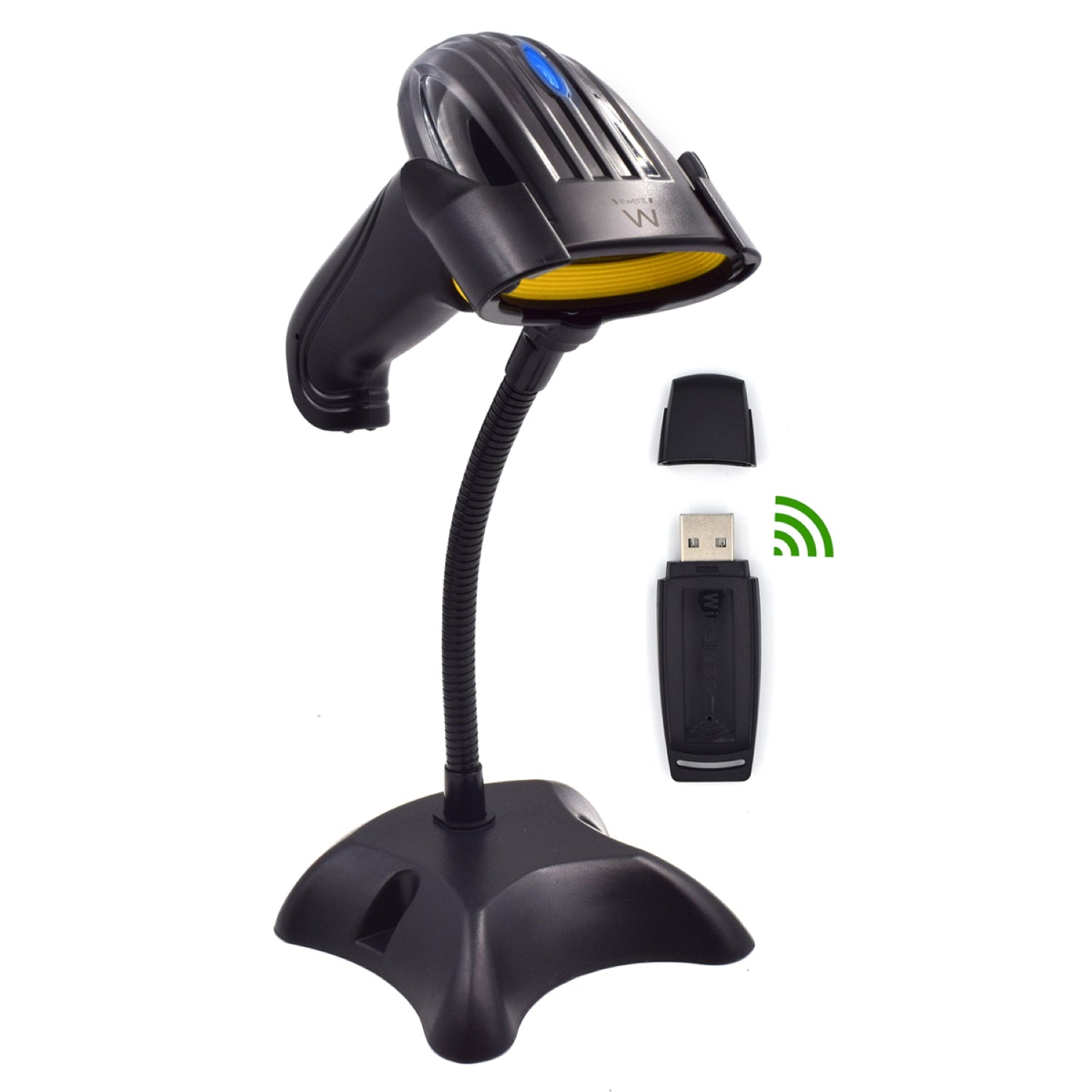 EW3430 lector de código de barras Lector de códigos de barras portátil 1D LED Negro