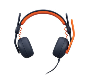 Zone Learn, pulsera con correa y micrófono para estudiantes, cómoda y regulable para adaptar todas las dimensiones de la prueba de los niños, AUX de 3,5 mm, USB-A y USB-C - Azul (Factor de Forma Supraaurales y Control de Ruido - Aislamiento Acústico)