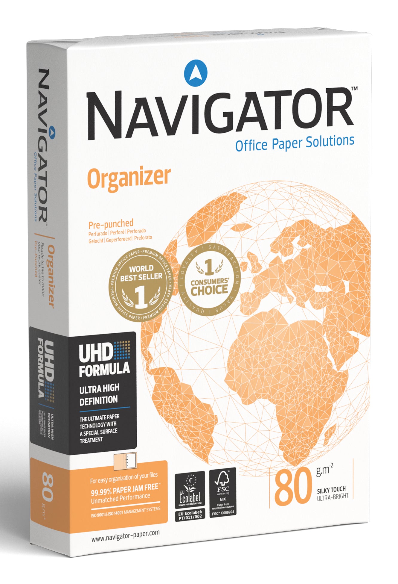 Organizer papel para impresora de inyección de tinta A4 (210x297 mm) 500 hojas Blanco