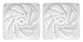 MF-NCLX2, Kit 2x Ventiladores Ultrasilenciosos 120mm, Diseño Aspas Híbridas, Ventiladores 2en1 con Rodamiento FDB de Cobre Hiperbalanceado, Sistema Conexión PWM, Pads Antivibración, Blanco